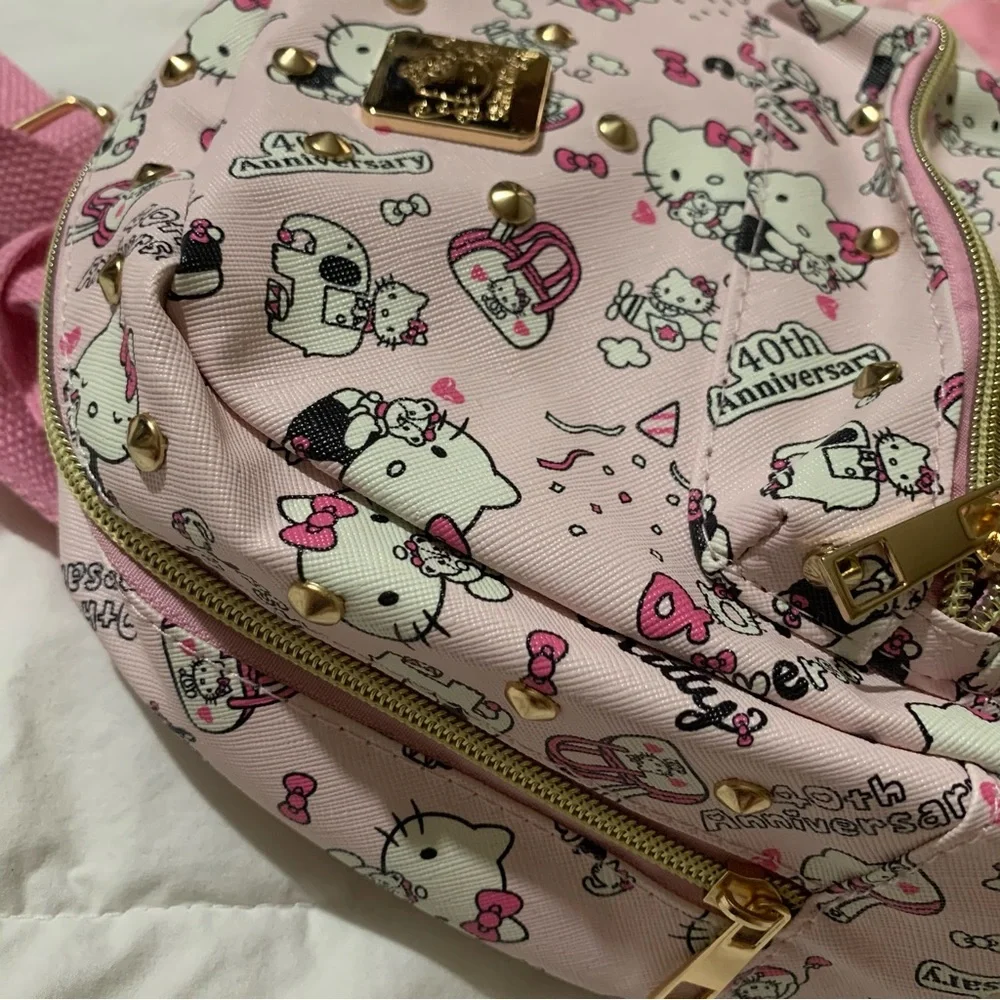 Pink Hello Kitty Mini Backpack with Gold Details NWOT